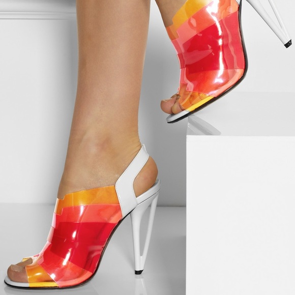 Fendi Shoes - Brand New Fendi Iridia PVC Patent Leather Sandals